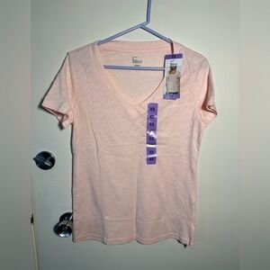 New Felina Light Pink V-Neck Short Sleeve Tee